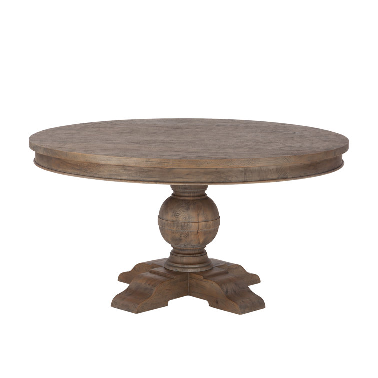 Charlton Home® Musson Mango Solid Wood Pedestal Dining Table & Reviews